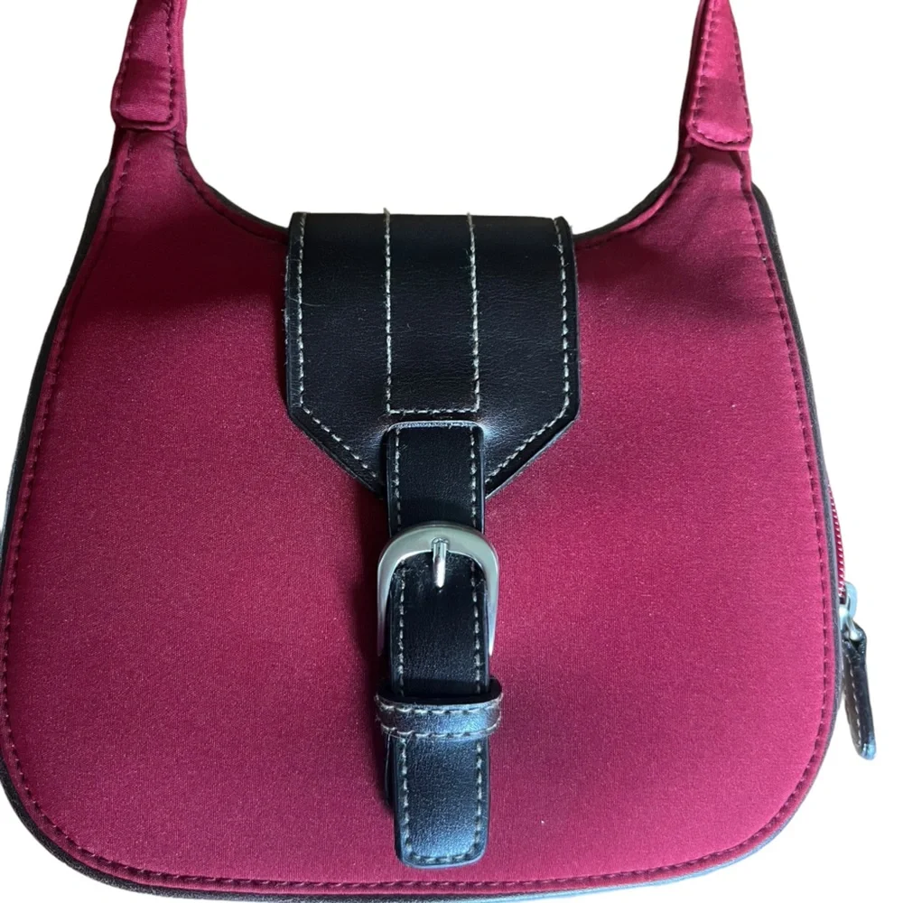 Liz Claiborne crazy horse brown and red wallet‎ crossbody.